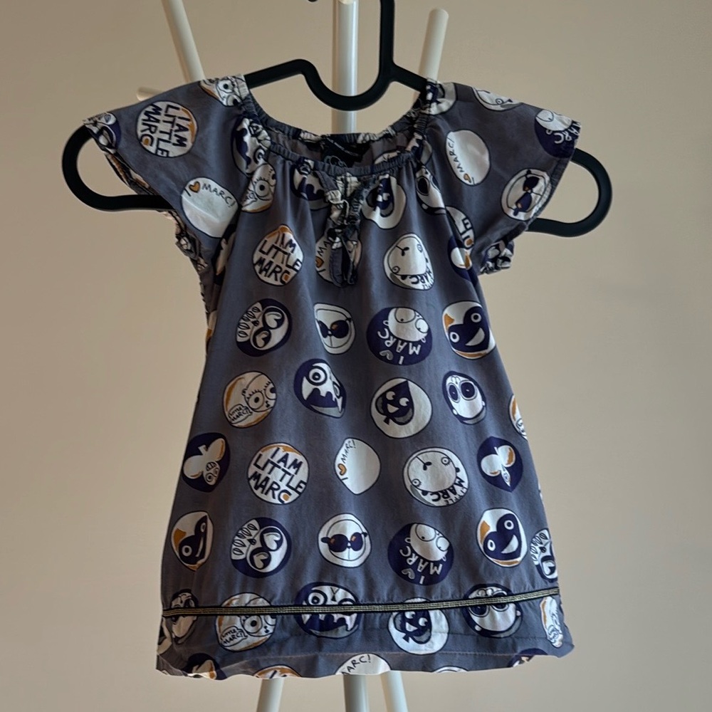 Little Marc Jacobs Gray Graphic Dress